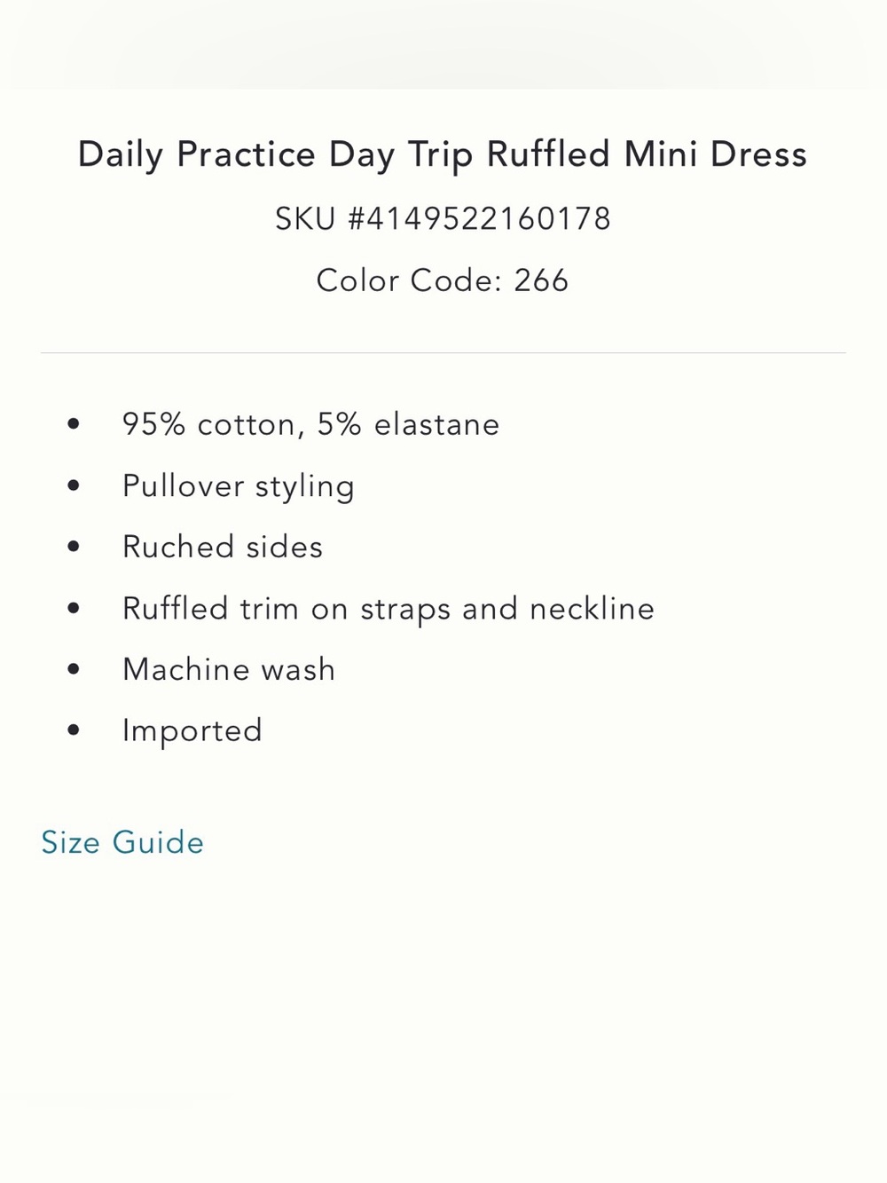 Daily Practice Ruffled Mini Dress - Picture 4 of 5